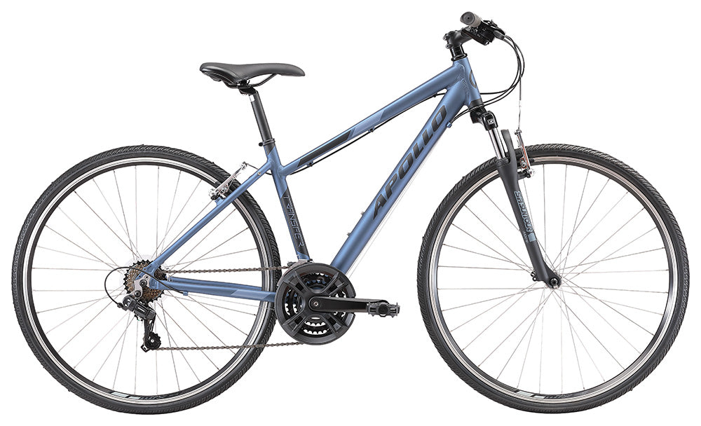 Apollo Transfer 10 Women's Urban Bike Small - Matte Slate/Black/Ice Blue