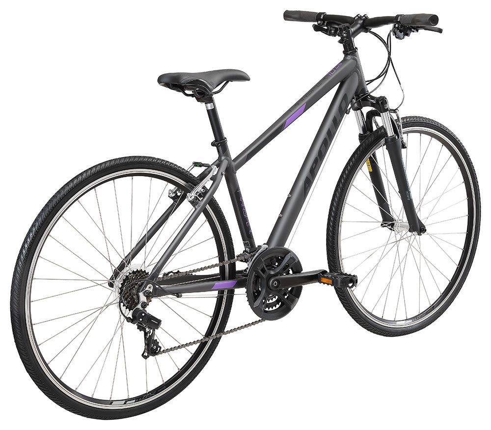 Apollo Transfer 10 Women's Urban Bike Small - Matte Charcoal/Black/Lavender