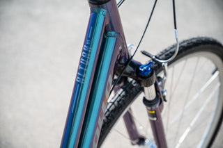 Apollo Altura Women's Urban Bike Medium - Matte Black/Charcoal/Blue