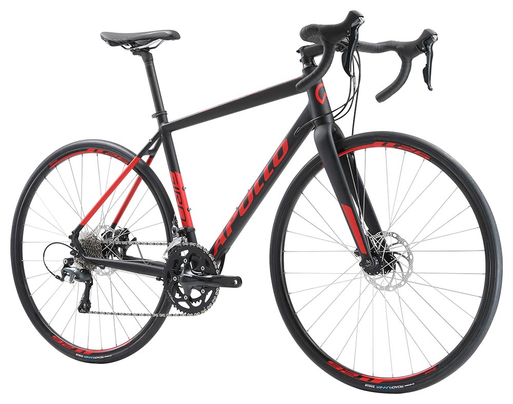 Apollo Giro 20 Road Bike Large - Matte Black/Red