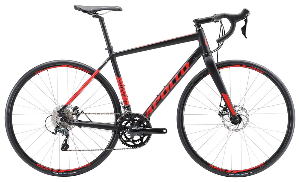 Apollo Giro 20 Road Bike Medium - Matte Black/Red