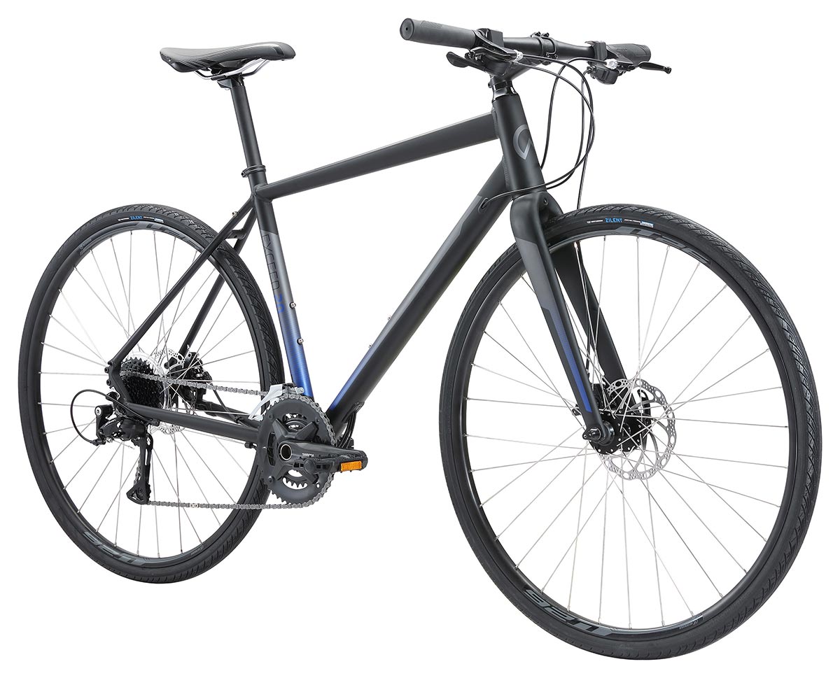 Apollo Exceed 20 Disc Urban Bike Large - Matte Black/Charcoal/Blue
