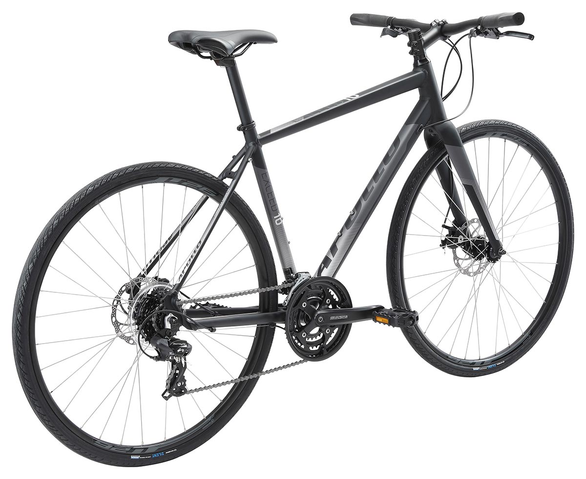 Apollo Exceed 10 Disc Urban Bike Large - Matte Black/Charcoal/Silver