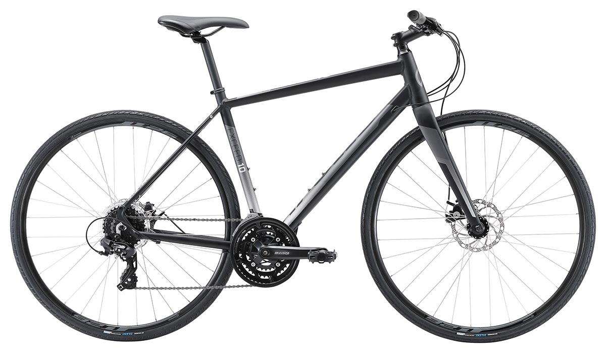 Apollo Exceed 10 Disc Urban Bike Medium - Matte Black/Charcoal/Silver