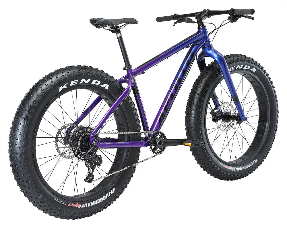Apollo Stout 20 MTB Fatbike Large - Gloss Navy Blue/Purple Fade/Black