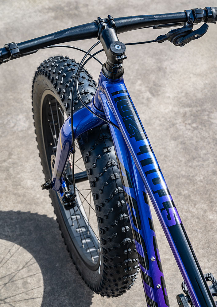 Apollo Stout 20 MTB Fatbike Large - Gloss Navy Blue/Purple Fade/Black
