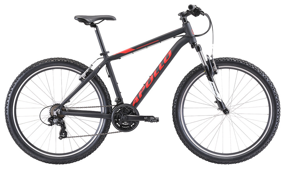 Apollo Aspire 10 MTB 27.5 Extra Small - Matte Black/Red