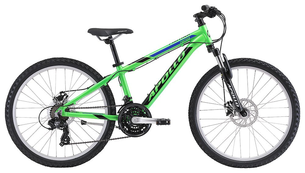 Apollo Panther 24 Inch Youth Bike - Gloss Green / Black / Blue