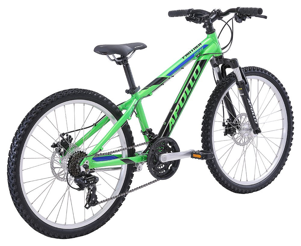 Apollo Panther 24 Inch Youth Bike - Gloss Green / Black / Blue