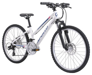 Apollo Verve 24 Inch Youth Bike - Gloss White/Navy Blue/Pink