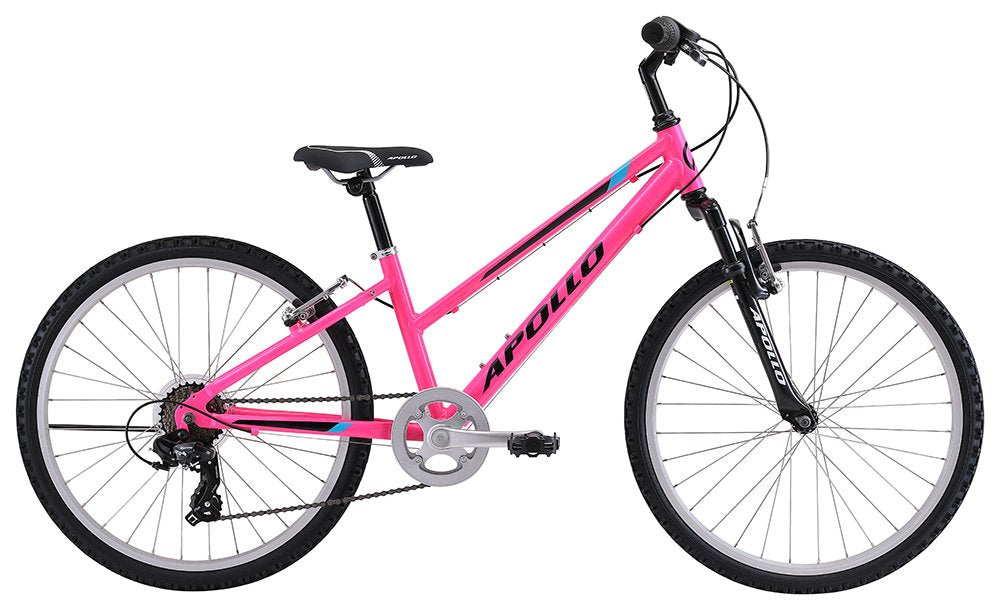 Apollo Paris 24 Youth Bike - Gloss Pink/Black/Blue