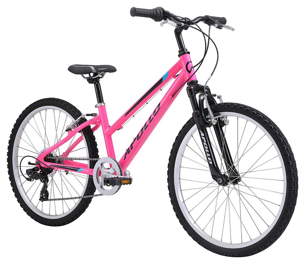 Apollo Paris 24 Youth Bike - Gloss Pink/Black/Blue