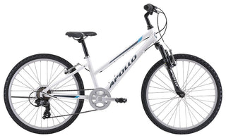 Apollo Paris 24 Inch Youth Bike - Gloss White/Charcoal/Turquoise