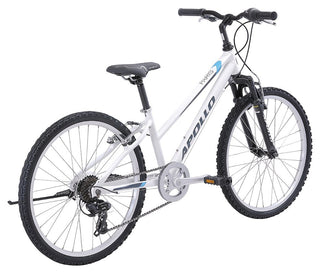 Apollo Paris 24 Inch Youth Bike - Gloss White/Charcoal/Turquoise