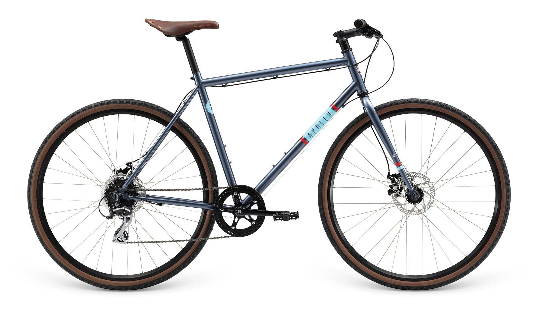 Apollo Mark II Urban Bike Small - Gloss Slate/Sky Blue/Red