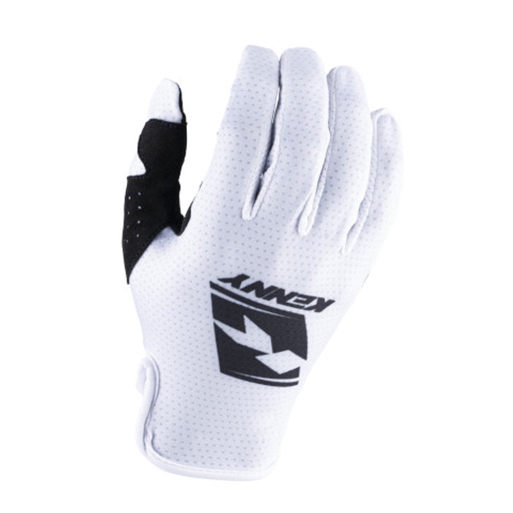 Kenny Racing Full Finger Gloves - White