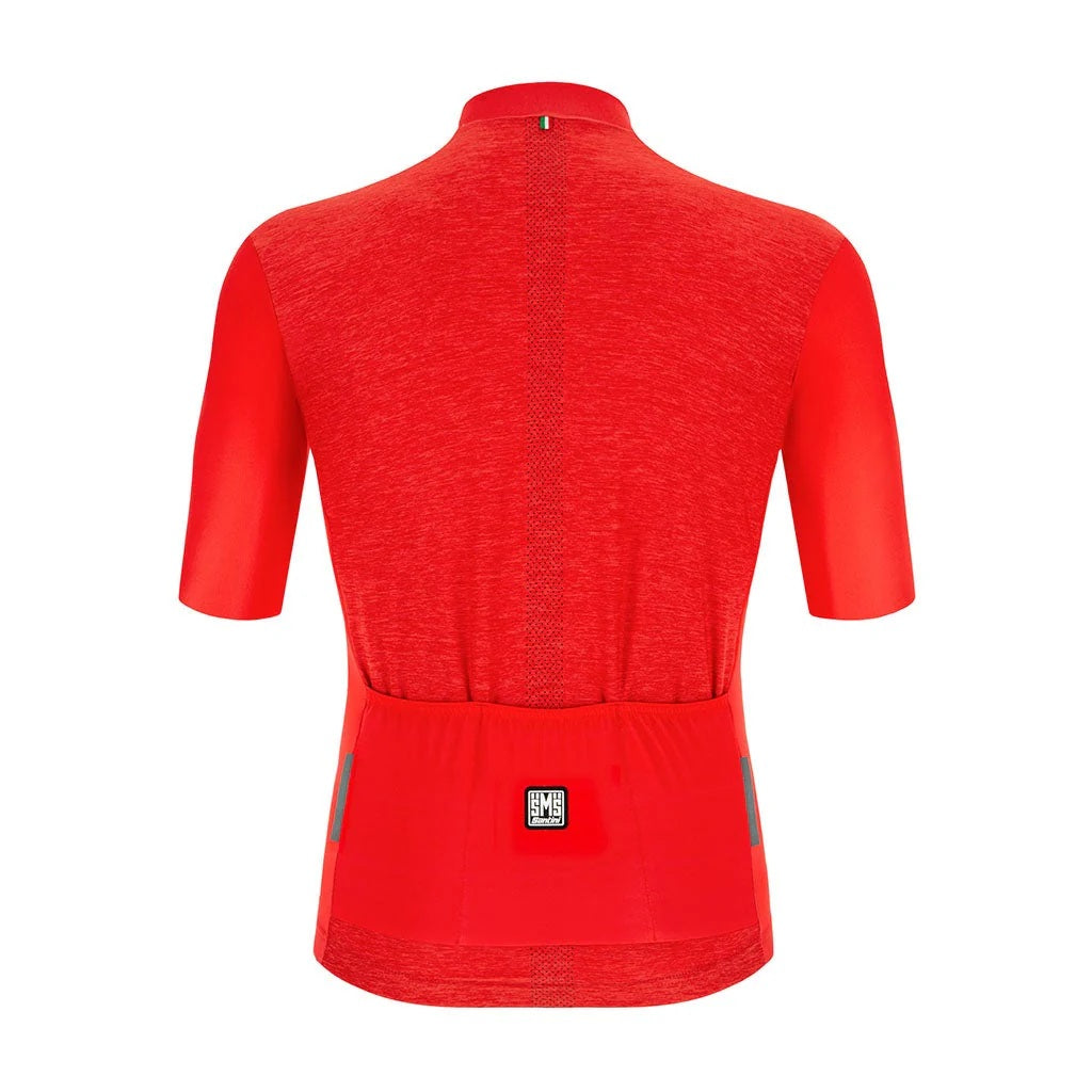Santini Colore Puro Classic Short Sleeve Men's Jersey - Red