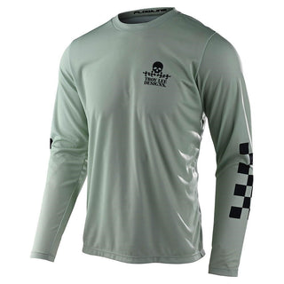 TLD 22 FLOWLINE LONG SLEEVE JERSEY SERVICE SMOKE GREEN