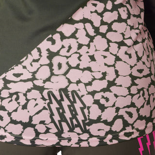 Muc-Off Womens Long Sleeve Riders Jersey Leopard - Green/Pink