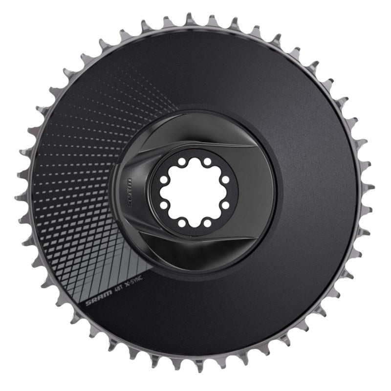 SRAM CHAIN RING ROAD 48T DM X-SYNC 6.5MM OFFSET - AERO BLAST BLACK Including 8 chainring bolts