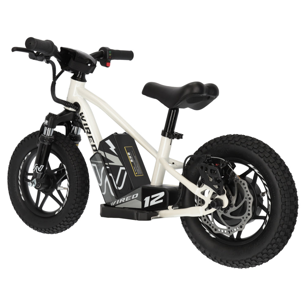 Wired 12 Inch MKII Electric Balance Bike - Pearl White