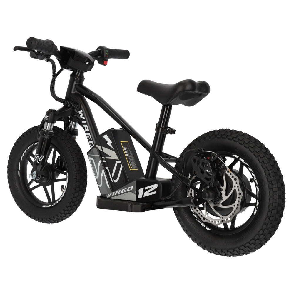 Wired MKII 12 Inch Electric Balance Bike - Matt Black