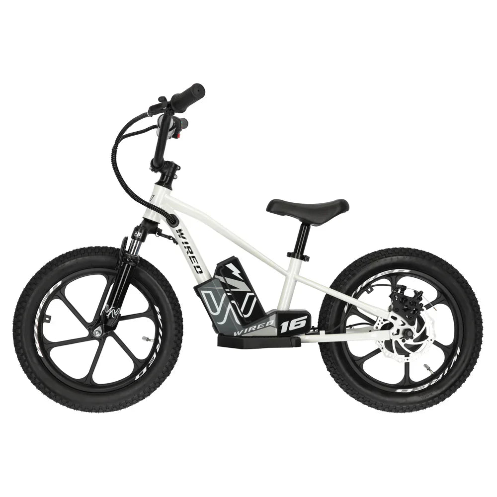 Wired 16 Inch MKII Electric Balance Bike - Pearl White
