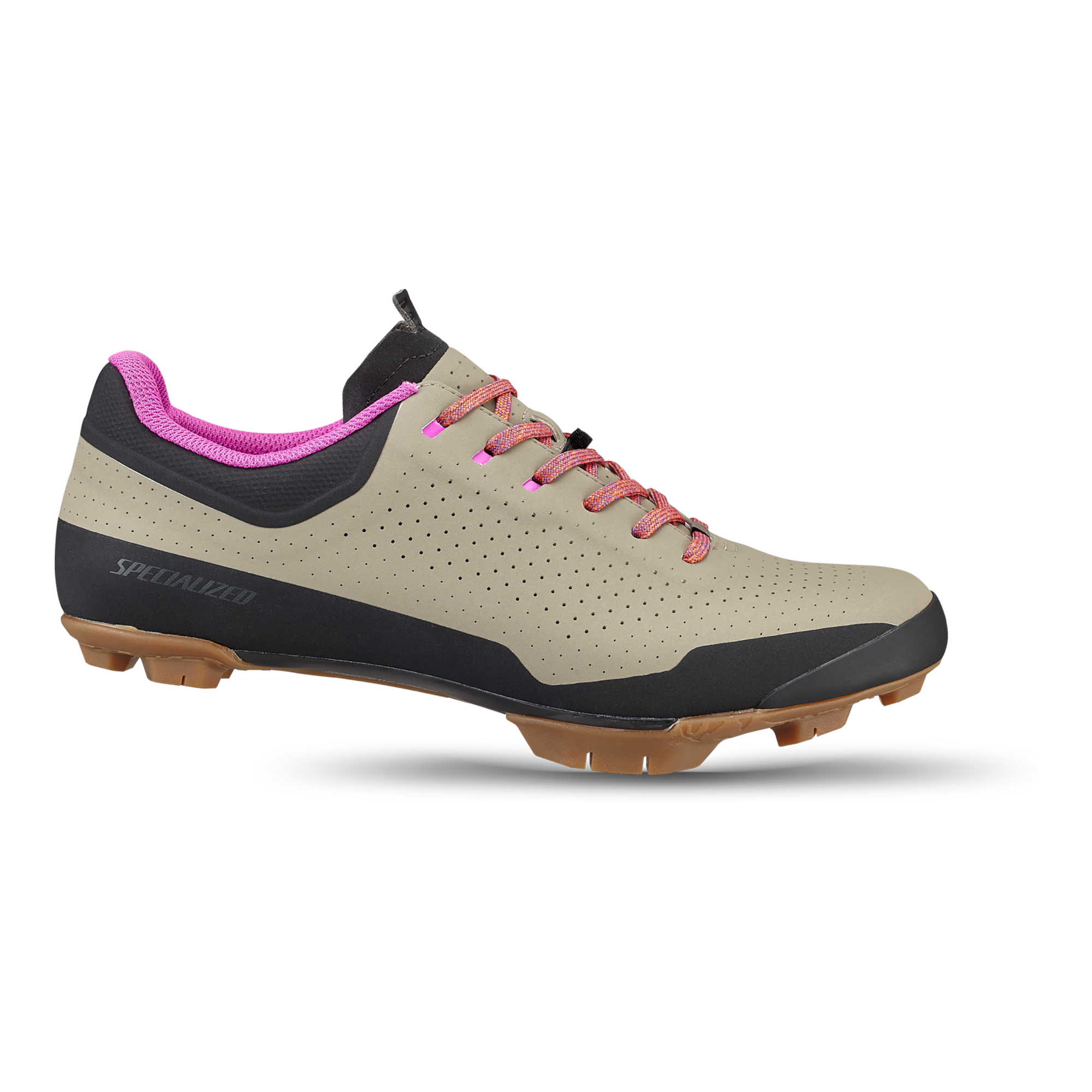 Specialized Recon ADV Shoe - Taupe/Dark Moss Green/Fiery Red/Purple Orchid