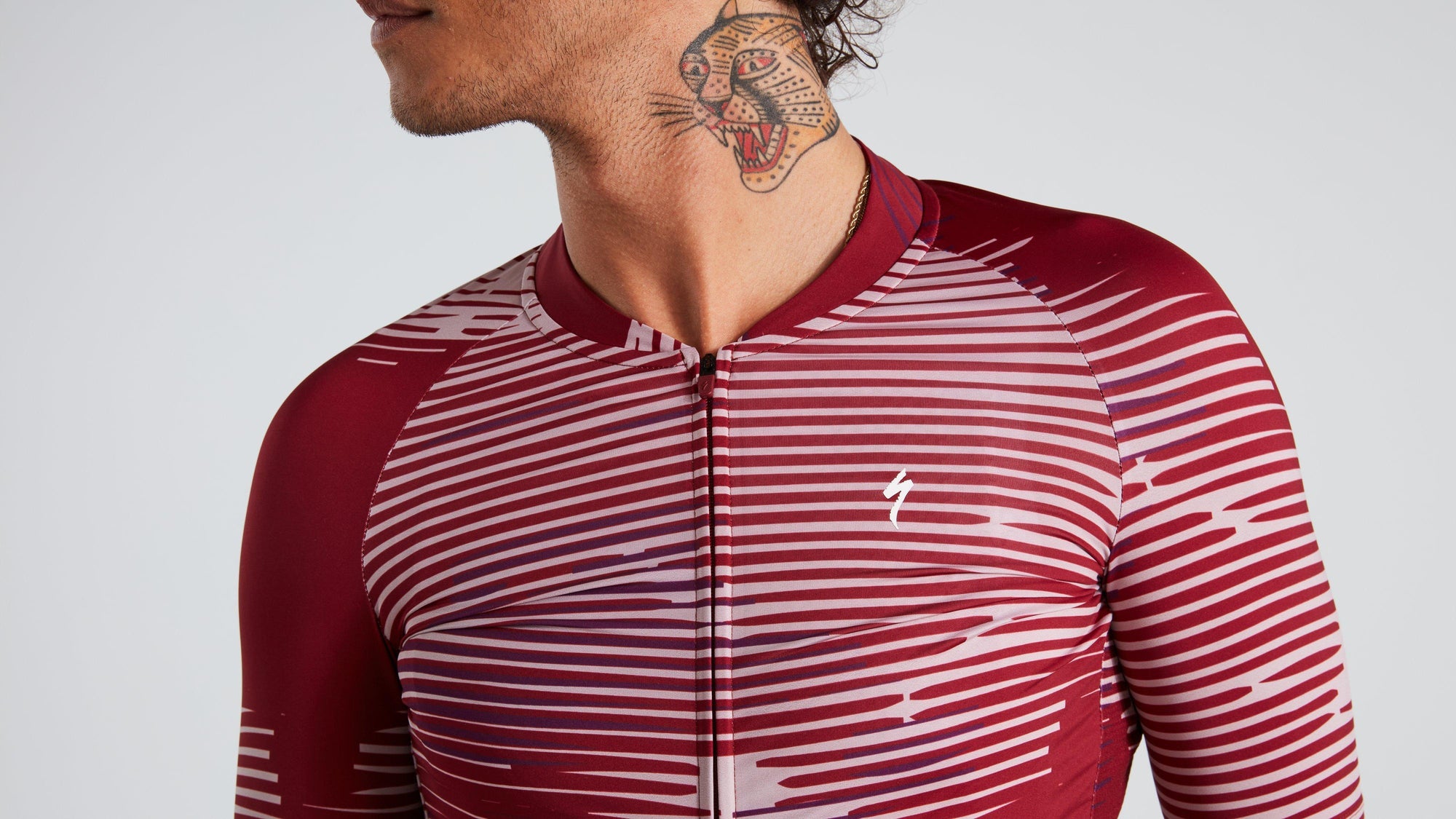 Specialized Men's SL Blur Short Sleeve Jersey - Maroon