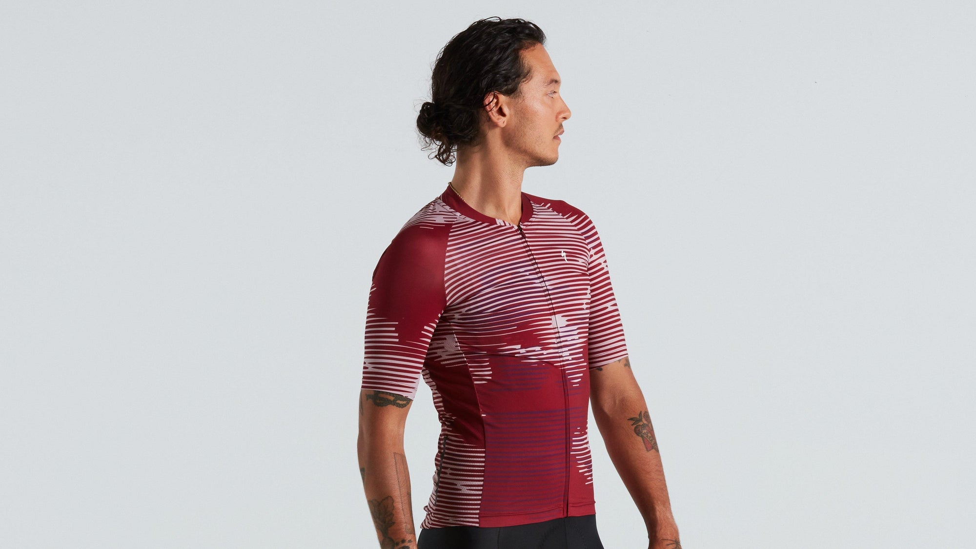 Specialized Men's SL Blur Short Sleeve Jersey - Maroon