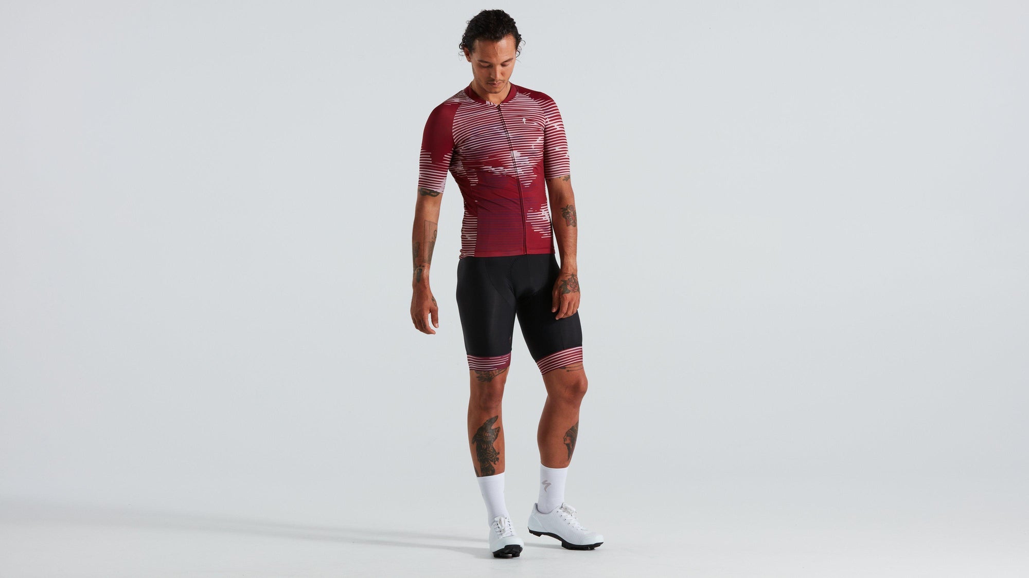Specialized Men's SL Blur Short Sleeve Jersey - Maroon