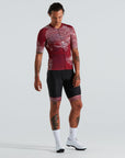 Specialized Men's SL Blur Short Sleeve Jersey - Maroon