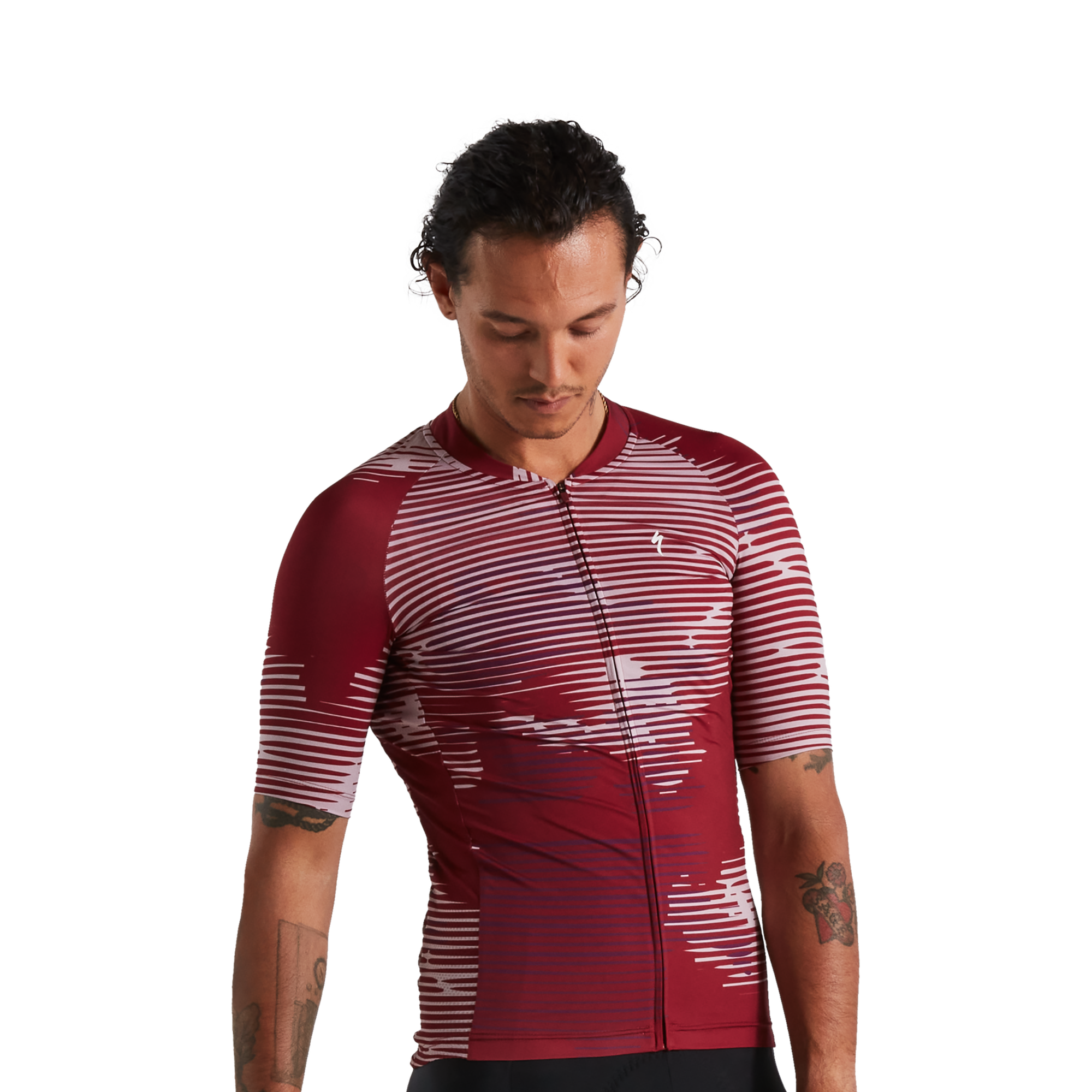 Specialized Men's SL Blur Short Sleeve Jersey - Maroon