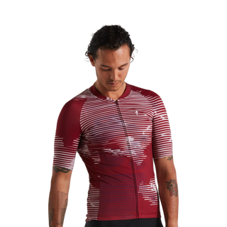 Specialized Men's SL Blur Short Sleeve Jersey - Maroon