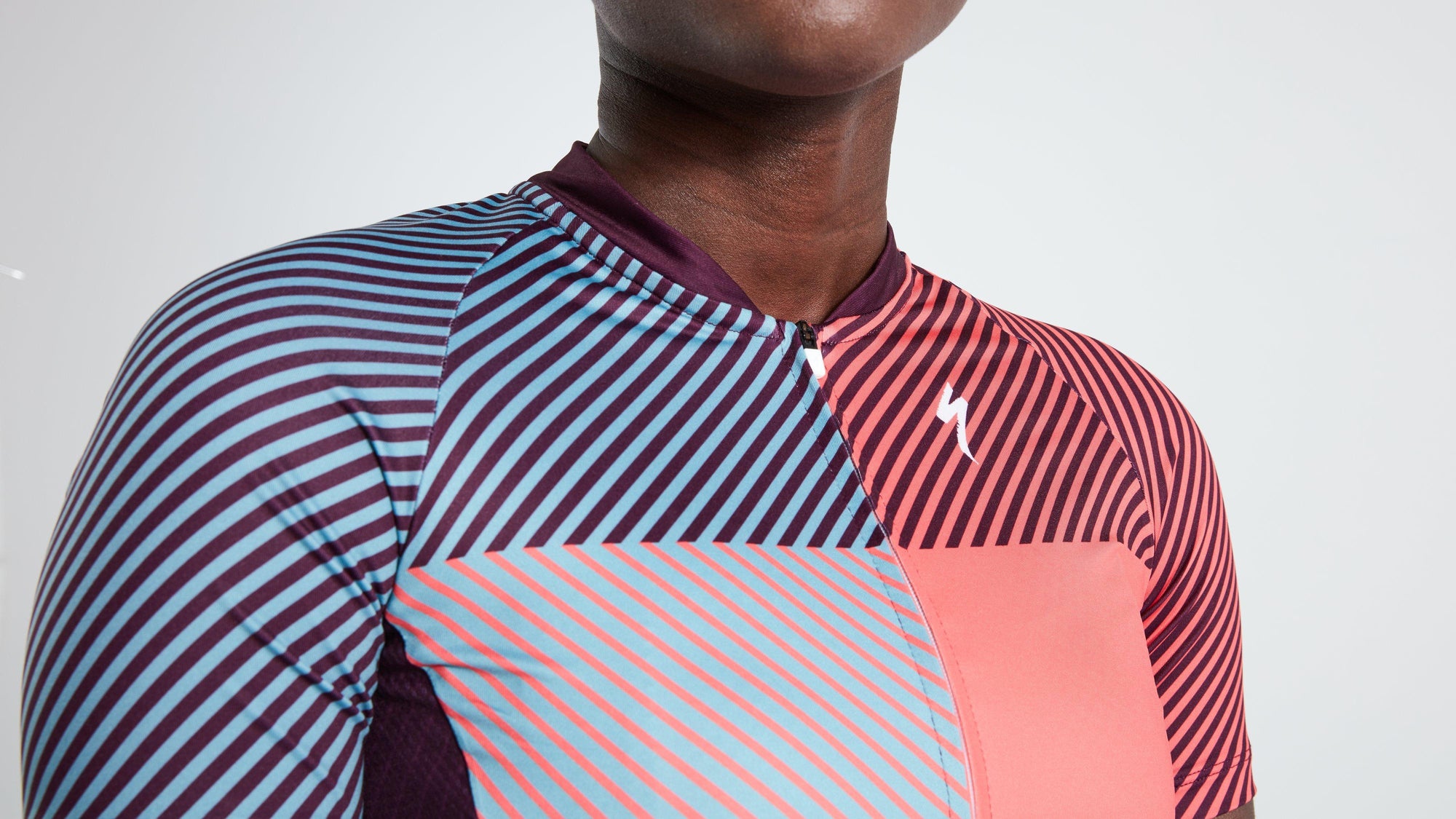 Specialized Women's SL+ Logo Stripe Short Sleeve Jersey - Vivid Coral