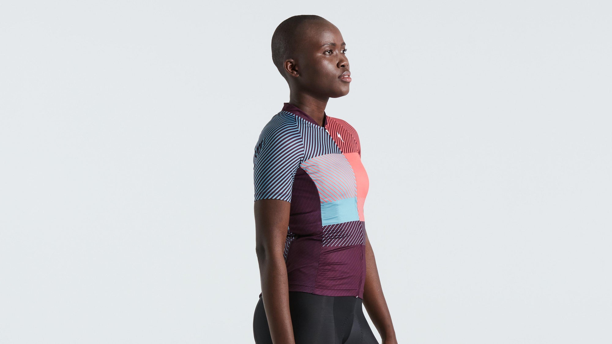 Specialized Women's SL+ Logo Stripe Short Sleeve Jersey - Vivid Coral