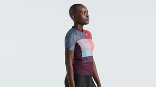 Specialized Women's SL+ Logo Stripe Short Sleeve Jersey - Vivid Coral