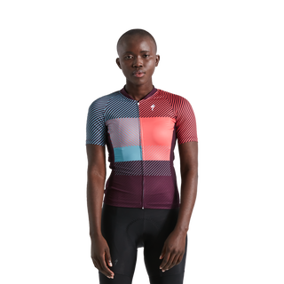 Specialized Women's SL+ Logo Stripe Short Sleeve Jersey - Vivid Coral