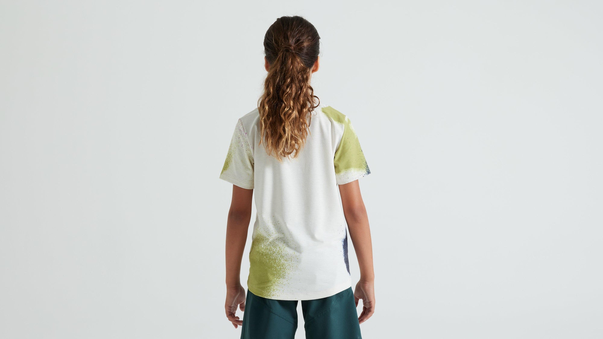 Specialized Youth Short Sleeve Trail Jersey - Birch White/Multi Spindrift
