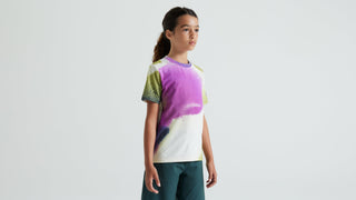 Specialized Youth Short Sleeve Trail Jersey - Birch White/Multi Spindrift