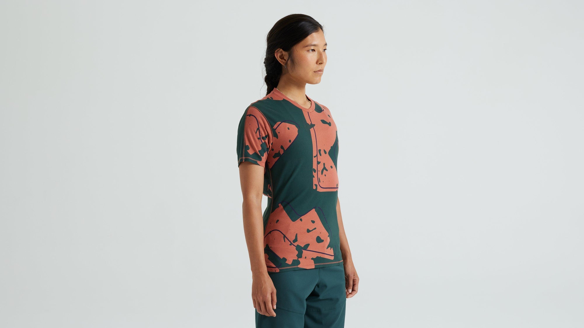 Specialized Women's Trail Modal Short Sleeve Jersey - Forest Green Approach