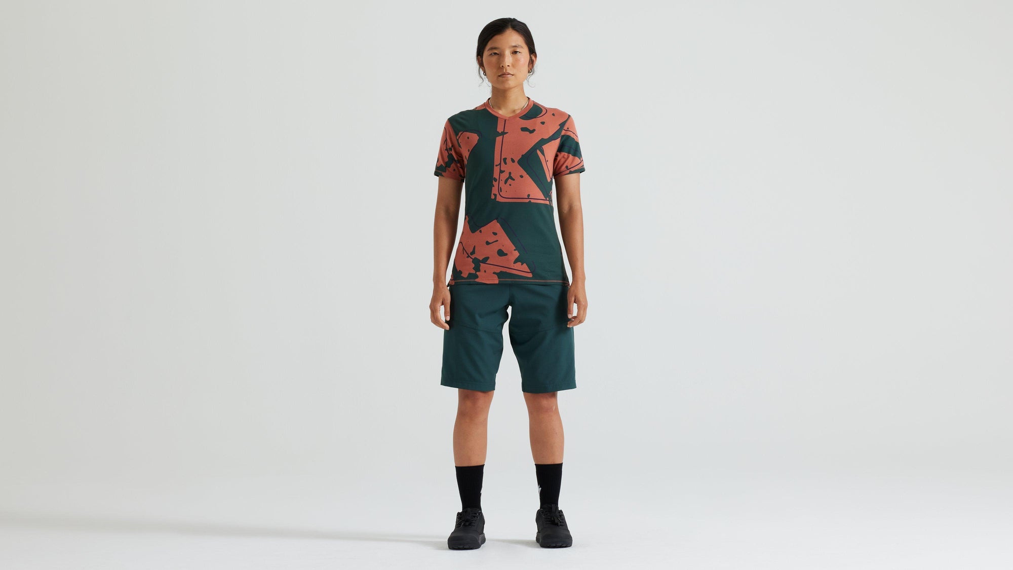 Specialized Women's Trail Modal Short Sleeve Jersey - Forest Green Approach