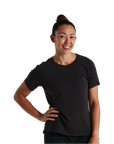 Specialized Women's Trail Supima Cotton Mineral Washed Jersey - Black