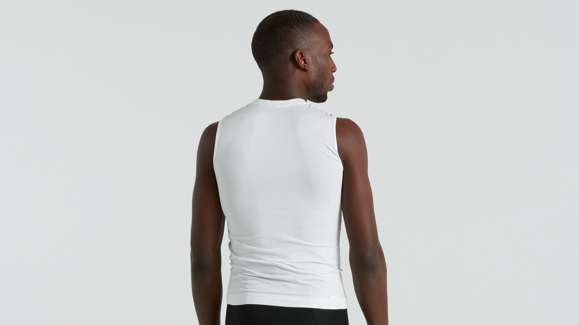 Specialized Men's Seamless Light Sleeveless Base Layer - White