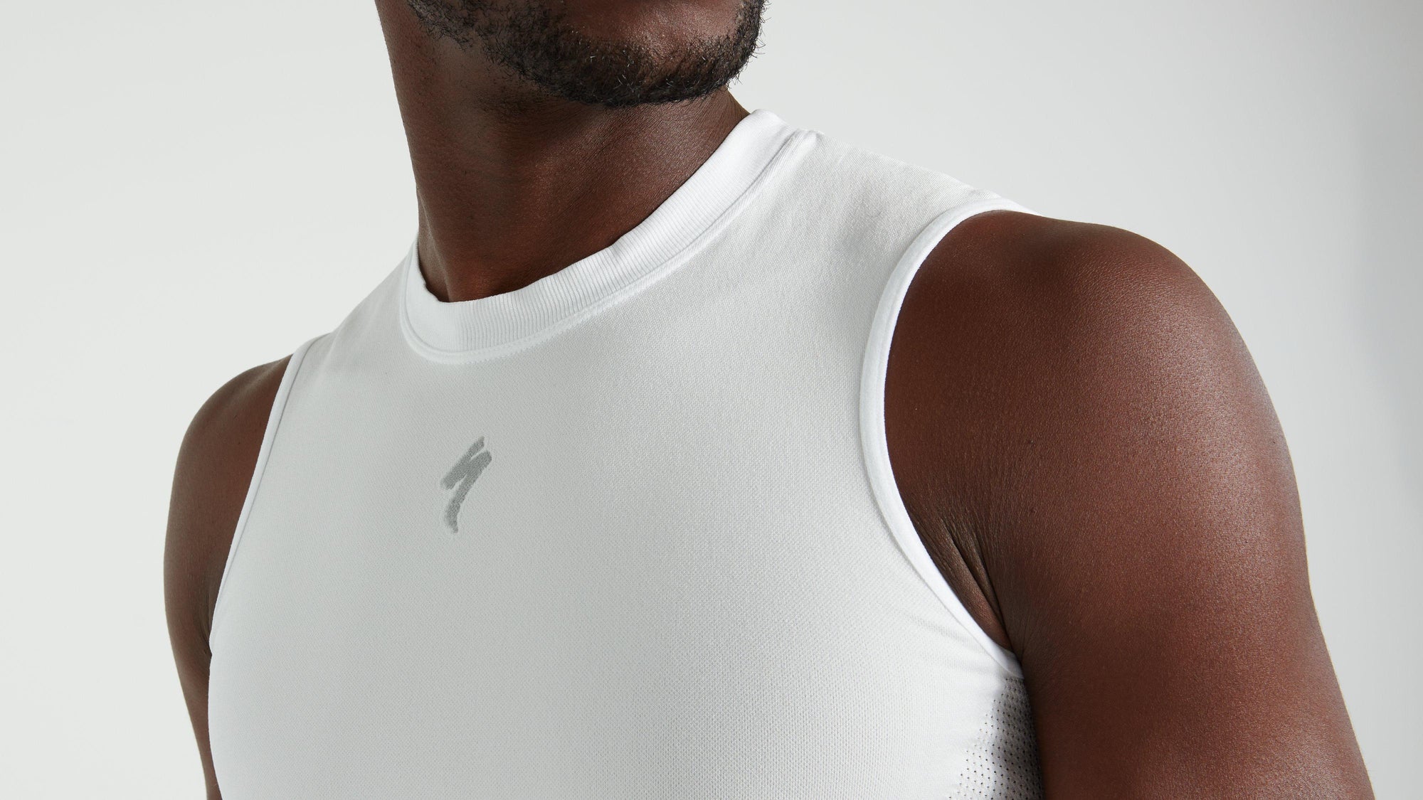 Specialized Men's Seamless Light Sleeveless Base Layer - White