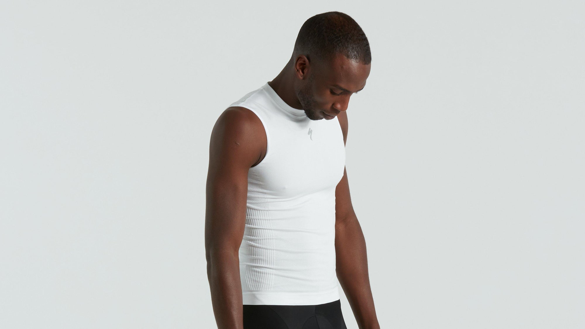 Specialized Men's Seamless Light Sleeveless Base Layer - White