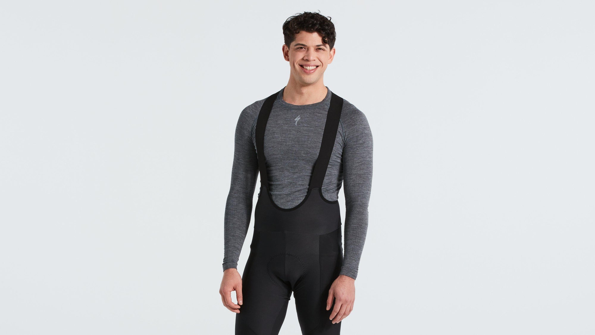 Specialized Men's Merino Seamless Long Sleeve Base Layer - Grey