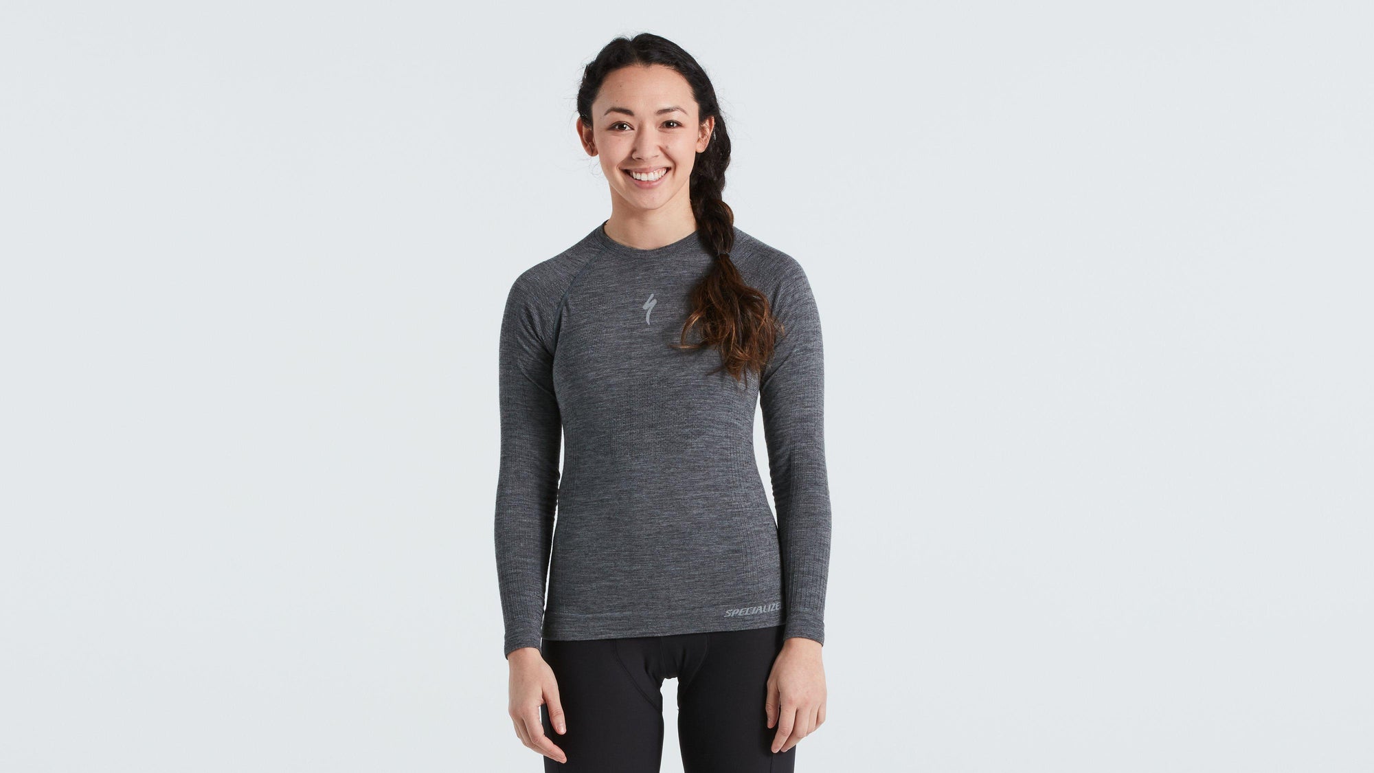 Specialized Women's Merino Seamless Long Sleeve Base Layer - Grey