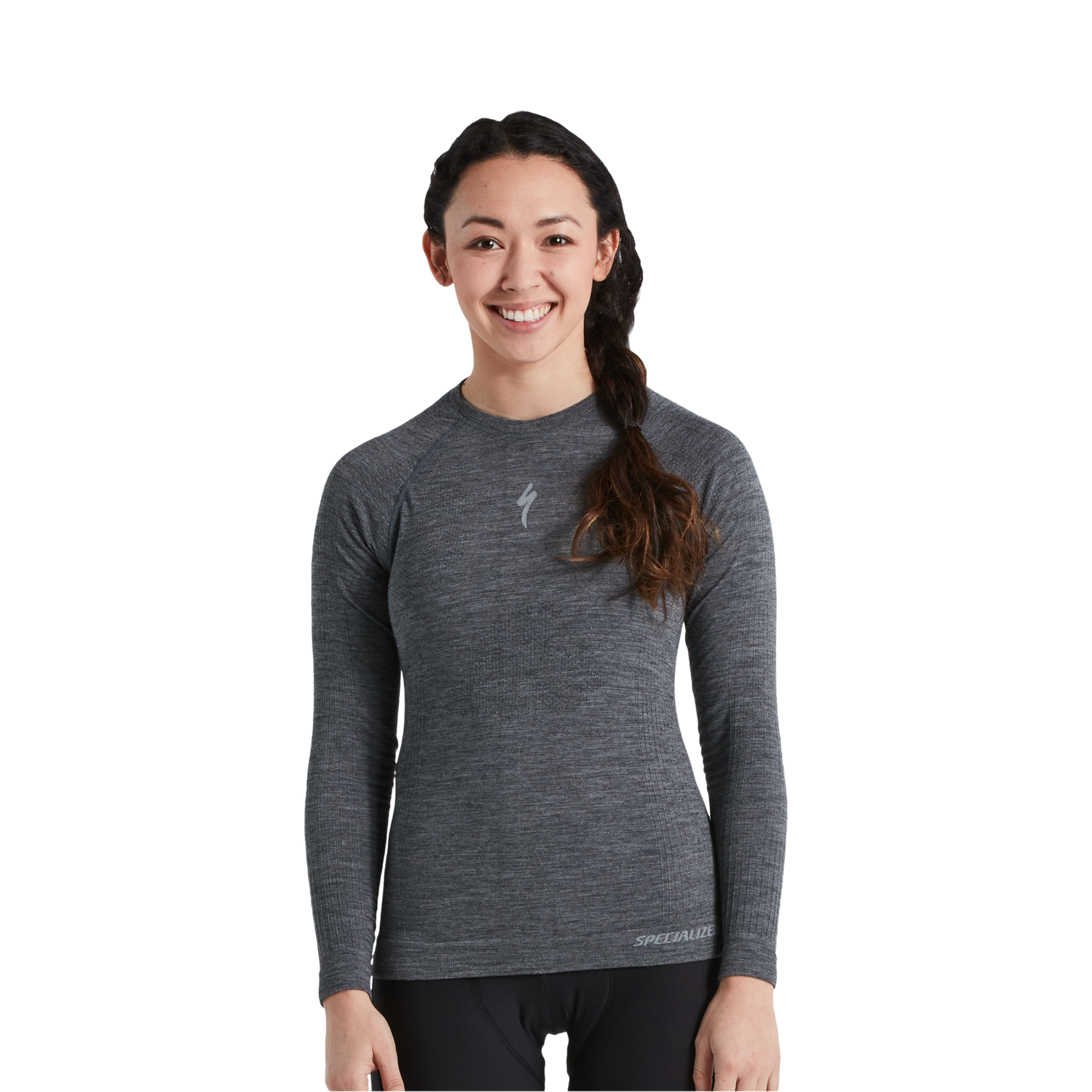 Specialized Women's Merino Seamless Long Sleeve Base Layer - Grey