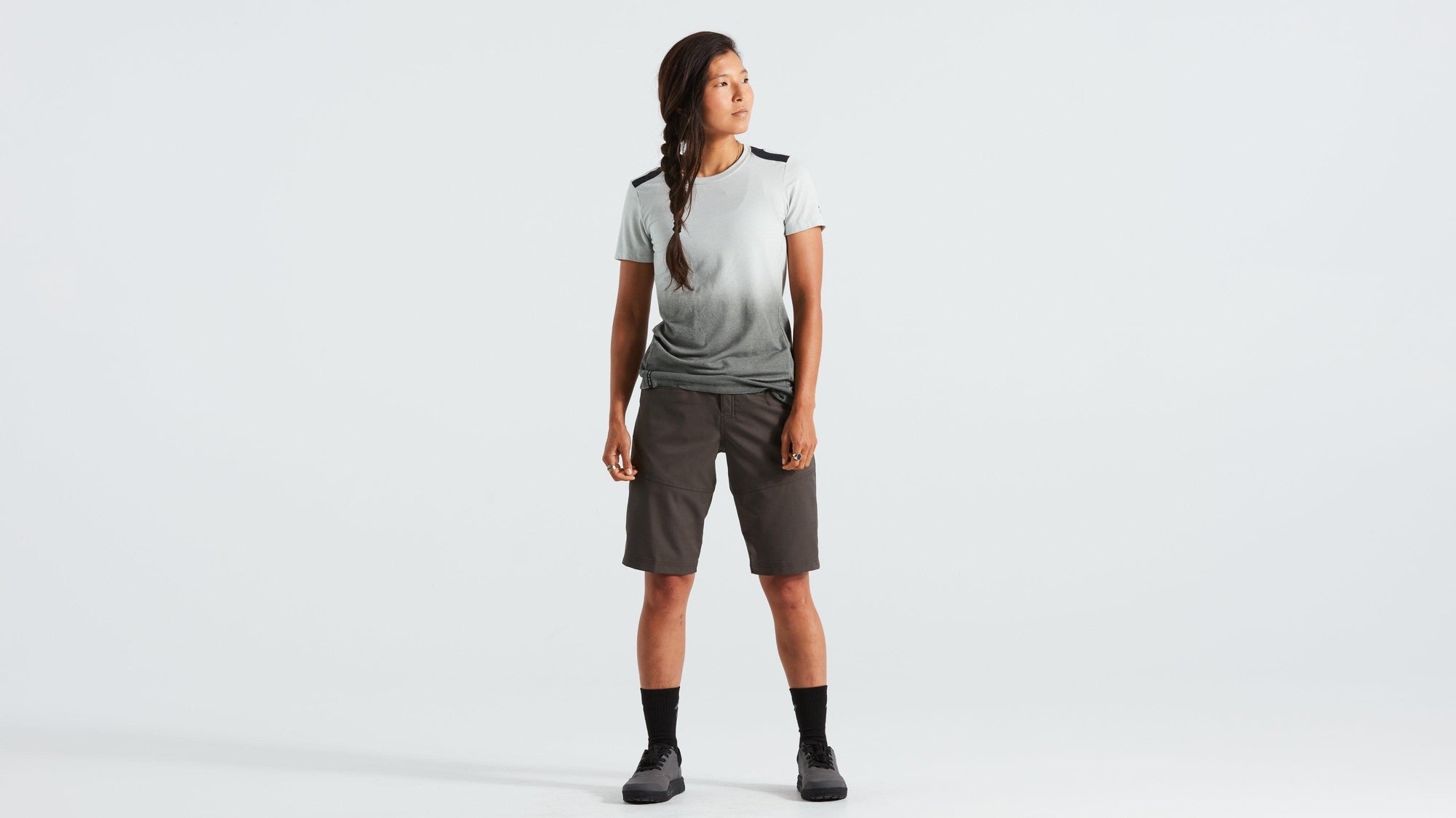 Specialized Women's Trail Shorts with Liner - Charcoal